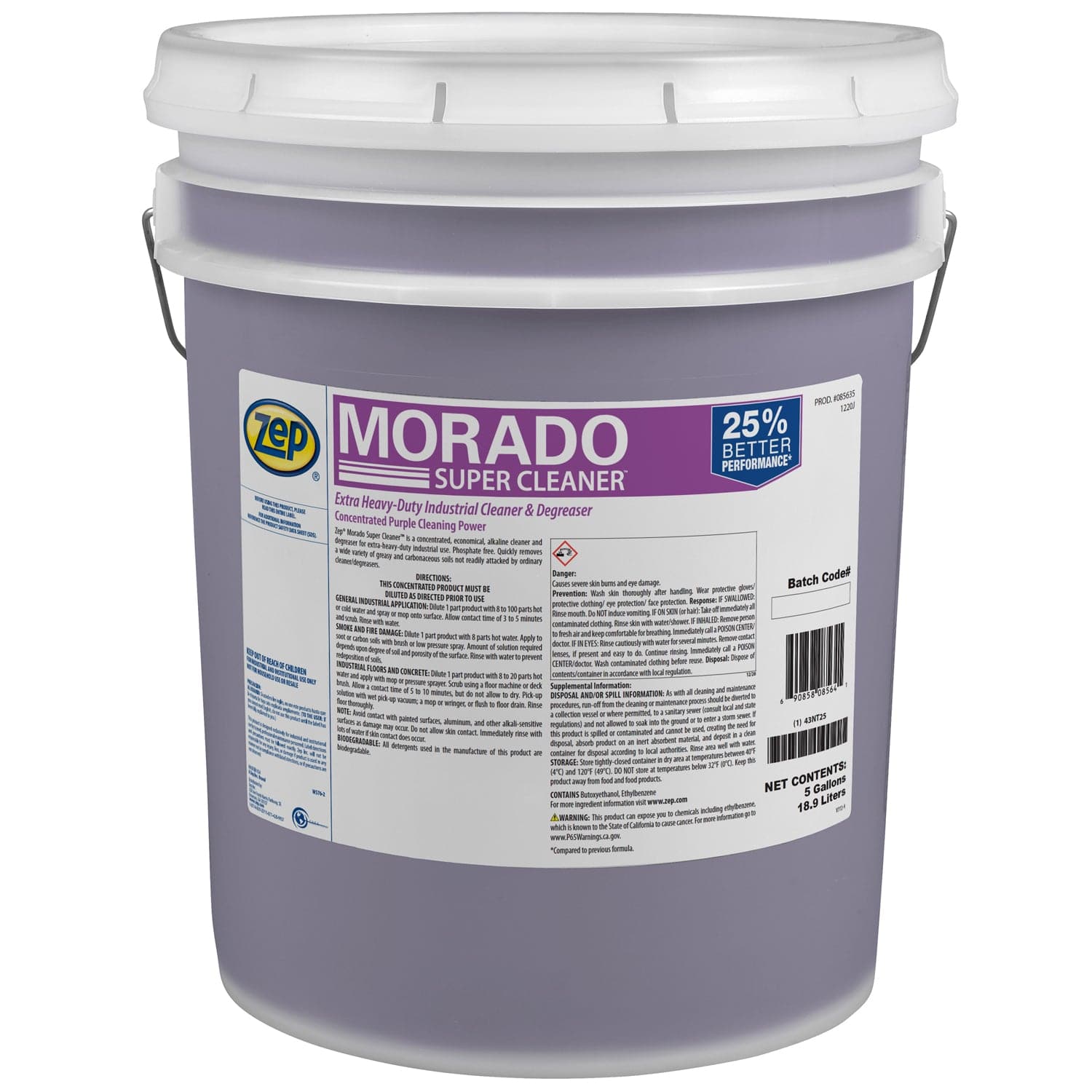 Image for Morado Extra Heavy-Duty Industrial Concentrated Cleaner & Degreaser - 5 Gallon